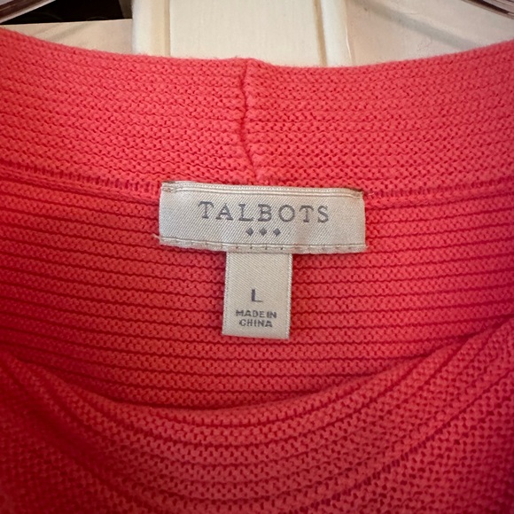 Talbots coral sweater - Picture 2 of 4